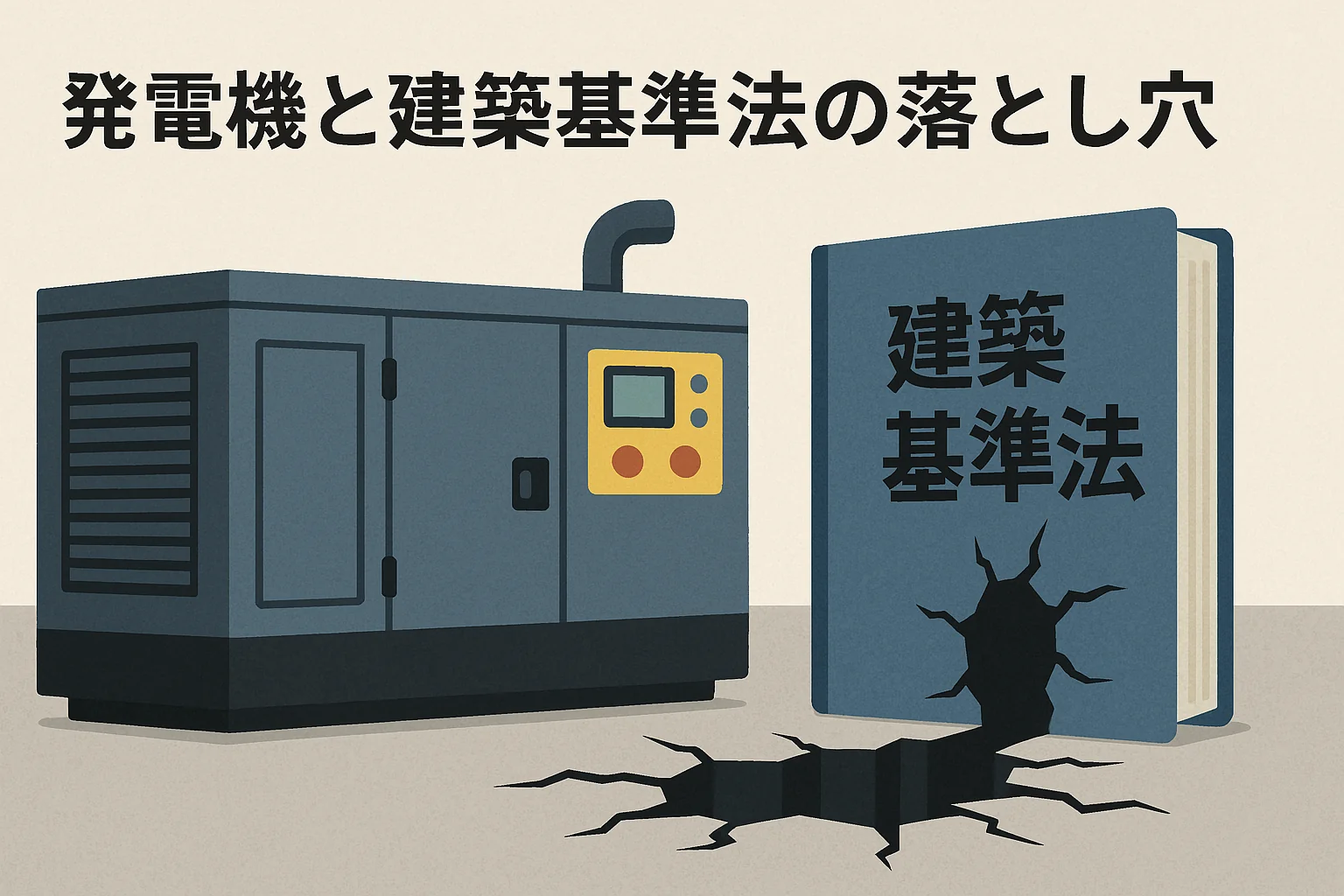 建築基準法 その1 設置してからでは遅い?発電機と建築基準法の落とし穴