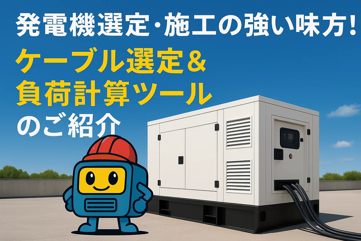発電機選定・施工の強い味方!ケーブル選定&負荷計算ツールのご紹介