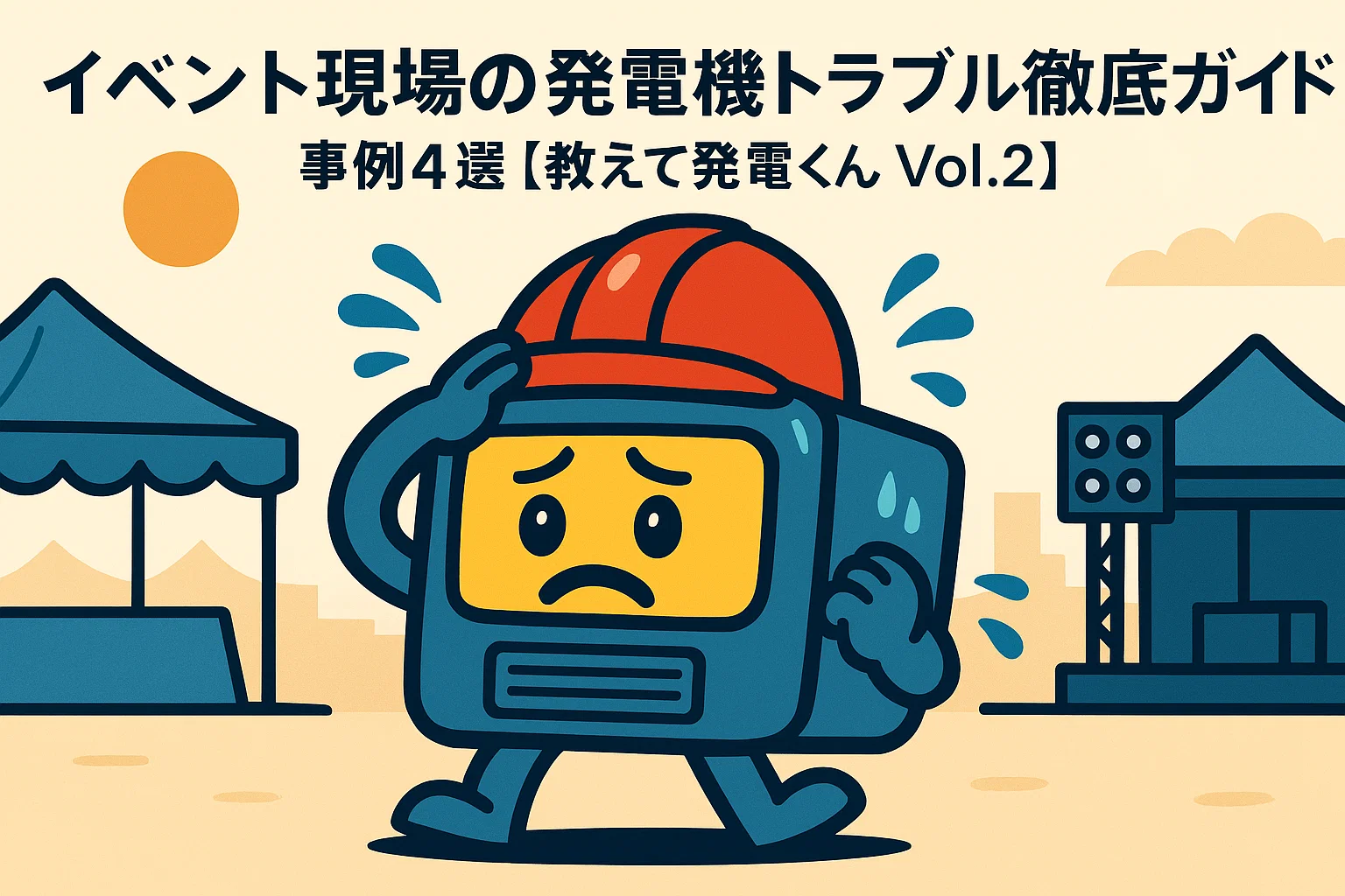 【事例集】イベント現場の発電機トラブル徹底ガイド|事例4選【教えて発電くん Vol.2】