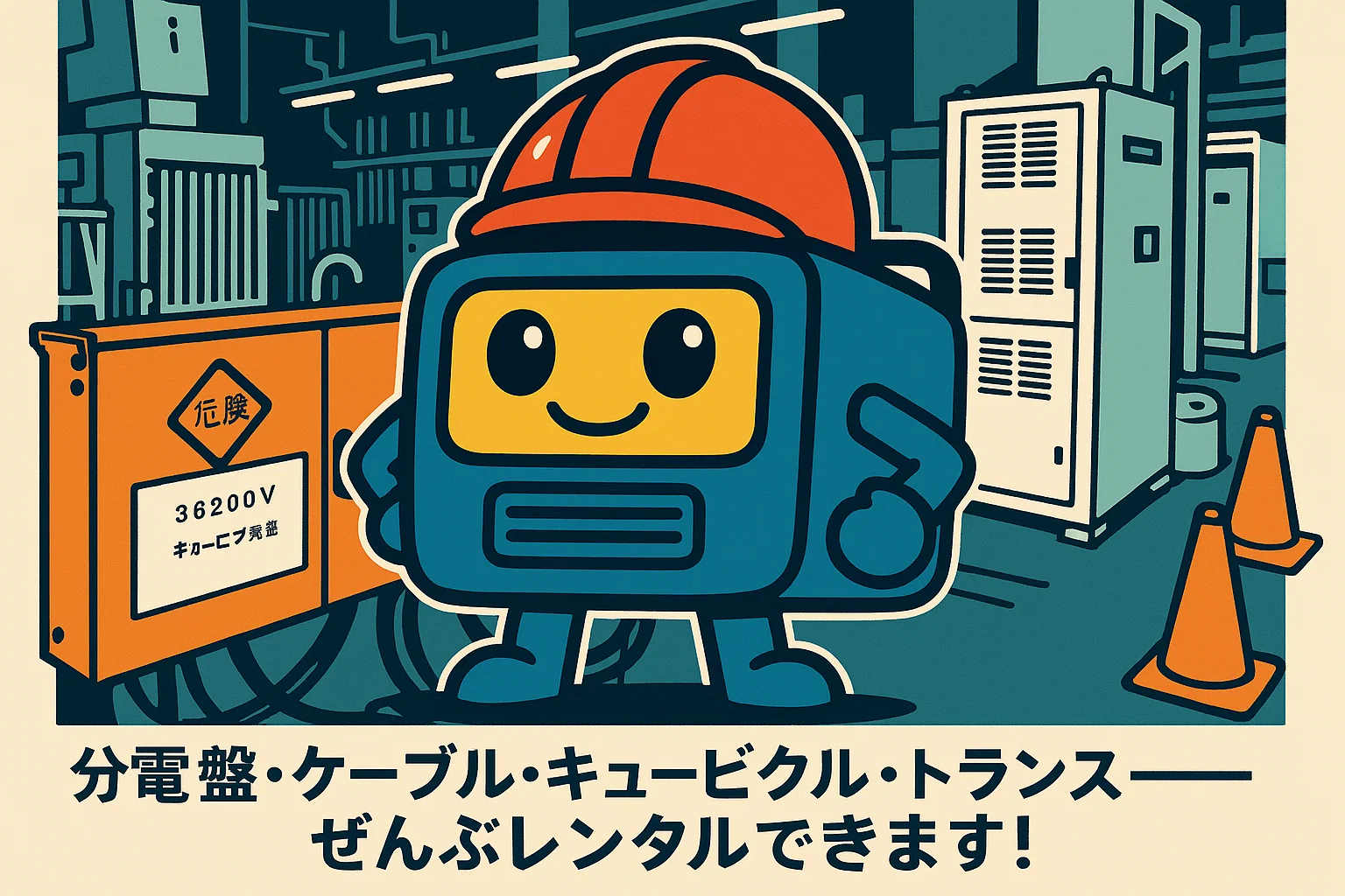 分電盤・ケーブル・キュービクル・トランス――ぜんぶレンタルできます!教えて発電くん!