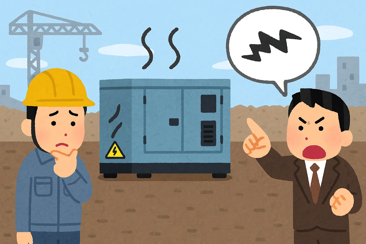 【発電機の静音・騒音クレーム対策】もう困らない!現場のための静音発電機レポート 助けて発電くん!