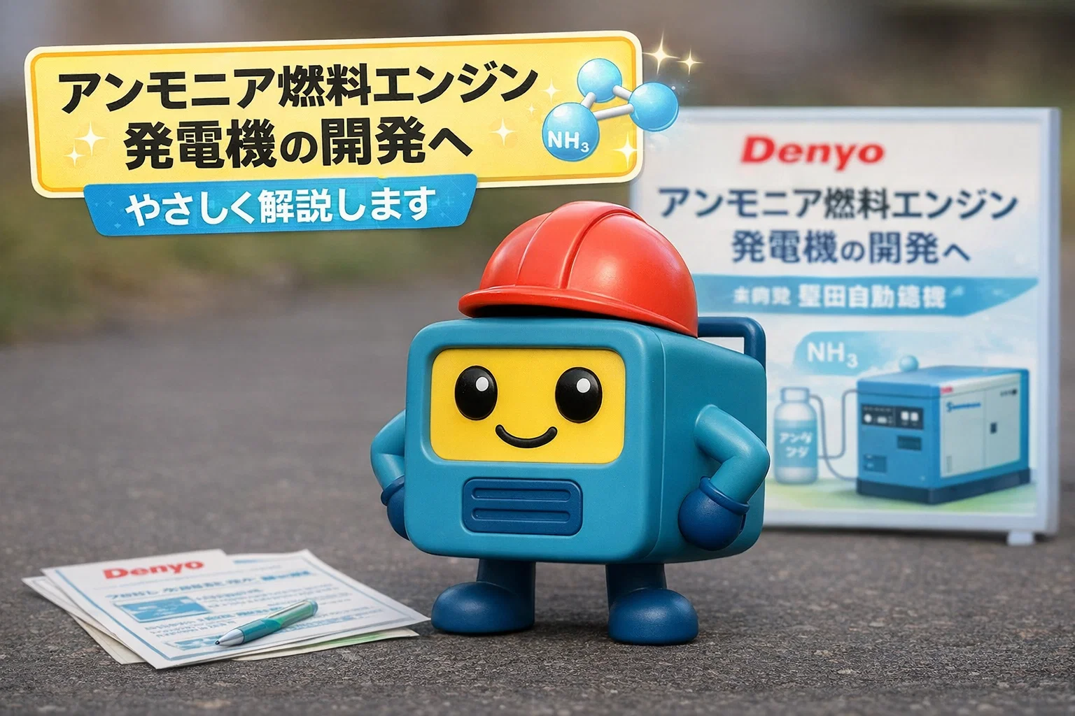デンヨー発表「アンモニア燃料エンジン発電機の開発」とは？――リリース内容を発電くん解説