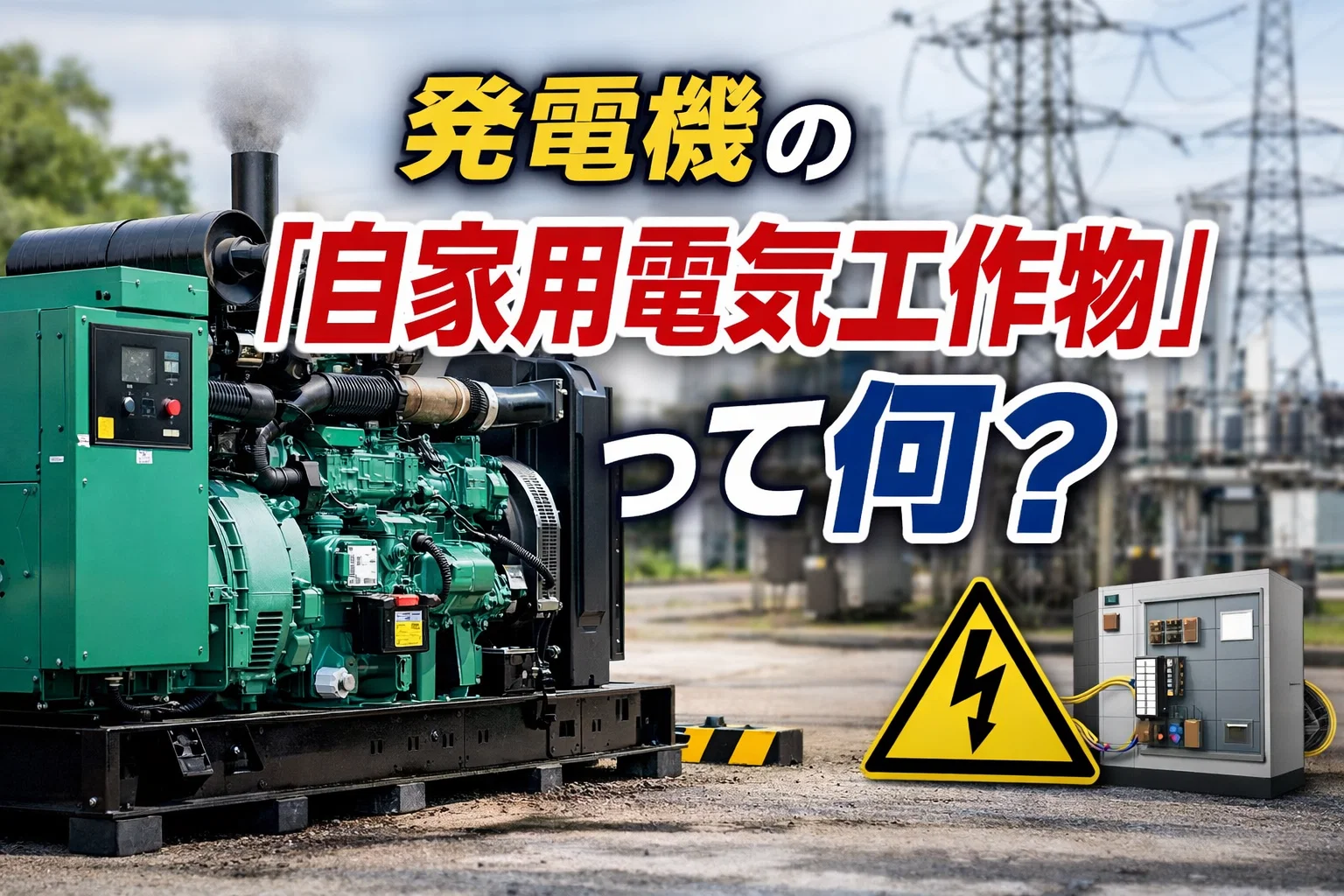 教えて発電くん！発電機の「自家用電気工作物」って何？（10kW以上／未満の考え方・手続き要点）