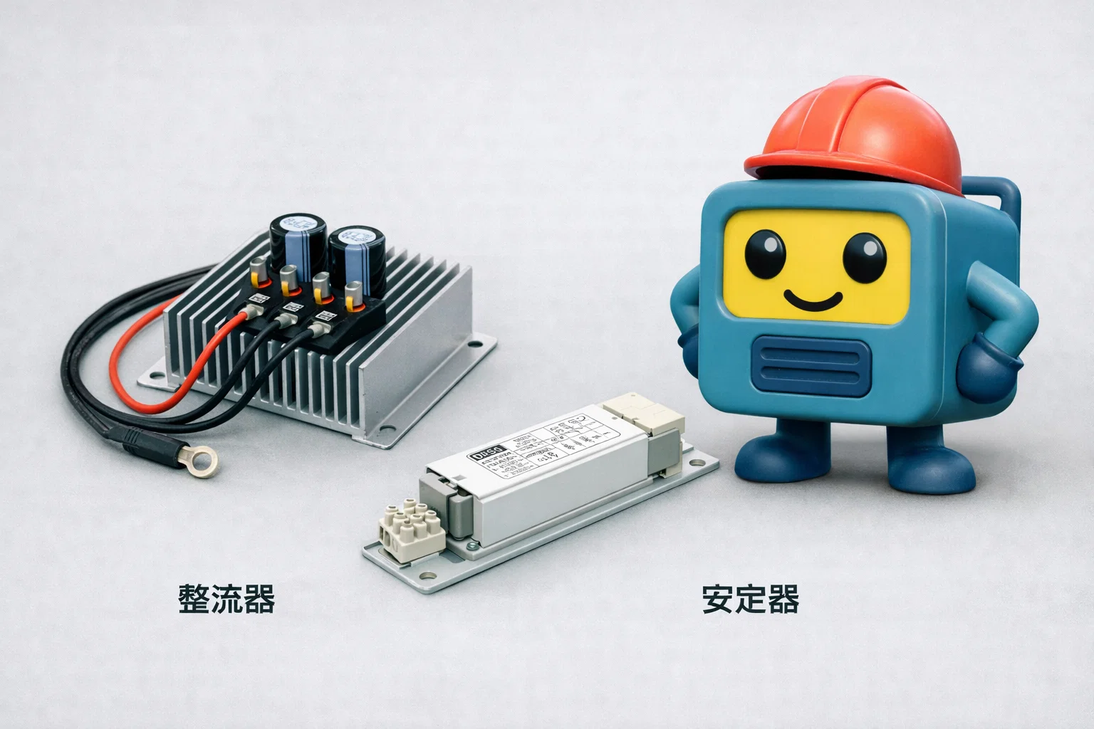 教えて発電くん！「整流器」と「安定器」の違い